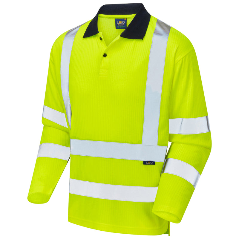 Leo SWIMBRIDGE Hi-Vis Yellow Polo Shirt P05-Y-LEO