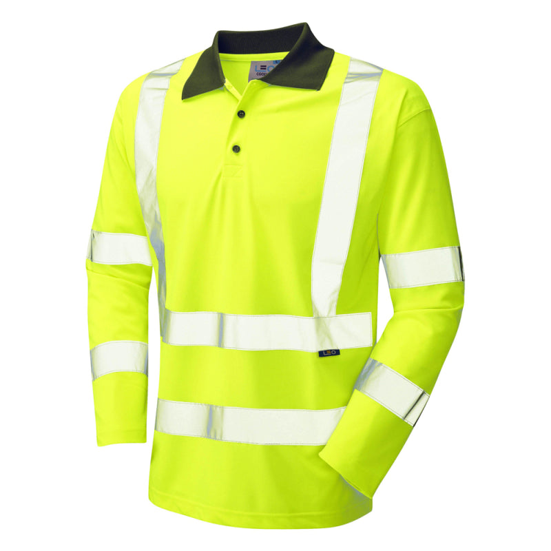 Leo WOOLSERY Hi-Vis Yellow Polo Shirt P06-Y-LEO