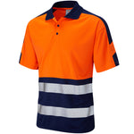 Leo WATERSMEET Hi-Vis Orange/Navy Polo Shirt P10-O/NV-LEO