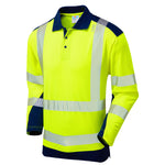 Leo WRINGCLIFF Hi-Vis Yellow/Navy Polo Shirt P15-Y/NV-LEO