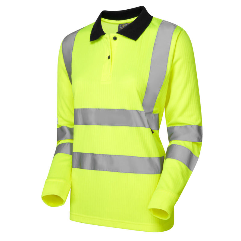 Leo BEAFORD Women's Hi-Vis Yellow Polo Shirt PL05-Y-LEO