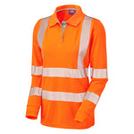 Leo POLLYFIELD Women's Hi-Vis Orange Polo Shirt PL08-O-LEO
