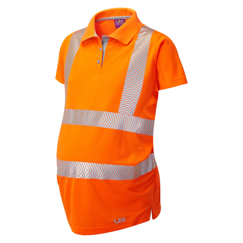 Leo LOVACOTT Hi-Vis Orange Polo Shirt PM03-O-LEO
