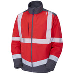 Leo BOWDEN Hi-Vis Red/Grey Softshell Jacket SJ02-R/GY-LEO