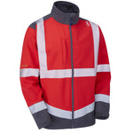 Leo BOWDEN Hi-Vis Red/Grey Softshell Jacket SJ02-R/GY-LEO