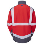 Leo BOWDEN Hi-Vis Red/Grey Softshell Jacket SJ02-R/GY-LEO