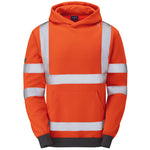 Leo GOODLEIGH Hi-Vis Orange Hooded Sweatshirt SS04-O-LEO
