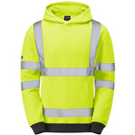 Leo GOODLEIGH Hi-Vis Yellow Hooded Sweatshirt SS04-Y-LEO
