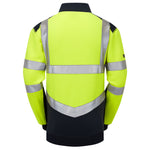 Leo TAPELEY Hi-Vis Yellow/Navy 1/4 Zip Sweatshirt SS08-Y/NV-LEO