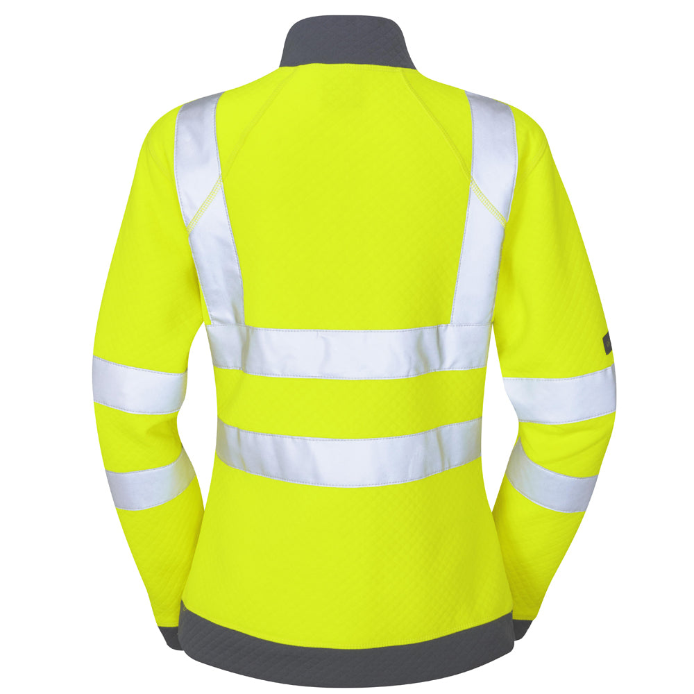 Leo ELBERRY Women's Hi-Vis Yellow Zip Sweatshirt SSL01-Y-LEO