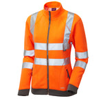 Leo HOLLICOMBE Women's Hi-Vis Orange Zip Sweatshirt SSL03-O-LEO
