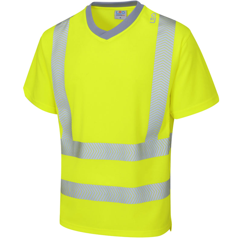 Leo LARKSTONE Hi-Vis Yellow T-Shirt T03-Y-LEO