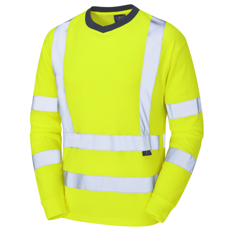 Leo RIVERTON Hi-Vis Yellow T-Shirt T05-Y-LEO