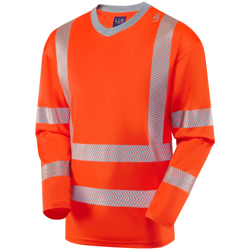 Leo CAPSTONE Hi-Vis Orange T-Shirt T08-O-LEO