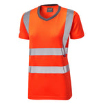Leo BELSTONE Hi-Vis Orange Long Sleeve T-Shirt TL01-O-LEO