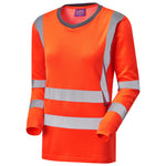 Leo LYDFORD Hi-Vis Orange Long Sleeve T-Shirt TL05-O-LEO