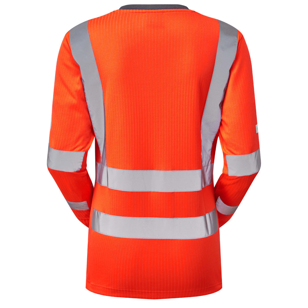 Leo LYDFORD Hi-Vis Orange Long Sleeve T-Shirt TL05-O-LEO