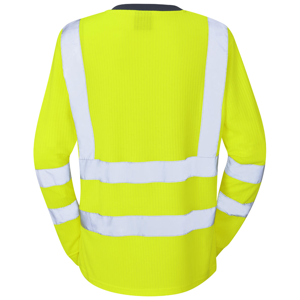 Leo LYDFORD Hi-Vis Yellow Long Sleeve T-Shirt TL05-Y-LEO