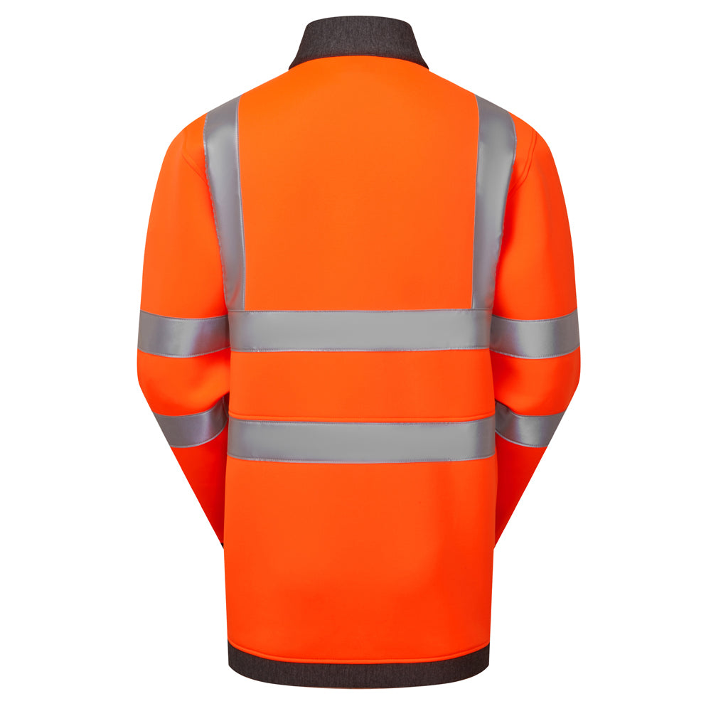 Leo ARGANITE Hi-Vis Orange Stretch Mid Layer Jacket SS07-O-LEO