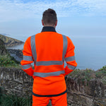Leo ARGANITE Hi-Vis Orange Stretch Mid Layer Jacket SS07-O-LEO