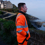 Leo ARGANITE Hi-Vis Orange Stretch Mid Layer Jacket SS07-O-LEO