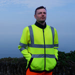 Leo ARGANITE Hi-Vis Yellow Stretch Mid Layer Jacket SS07-Y-LEO