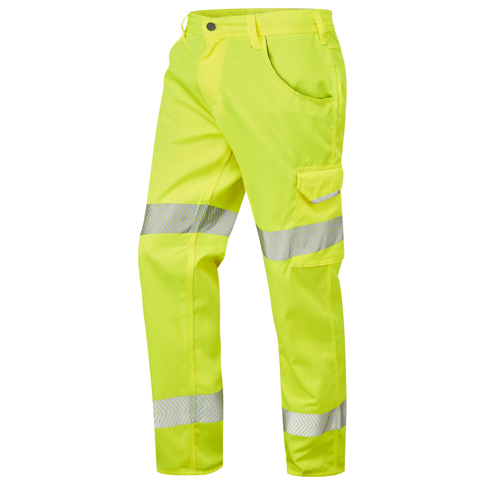 Leo YELLAND Hi-Vis Yellow Cargo Work Trousers Class 1 CT03-Y-LEO