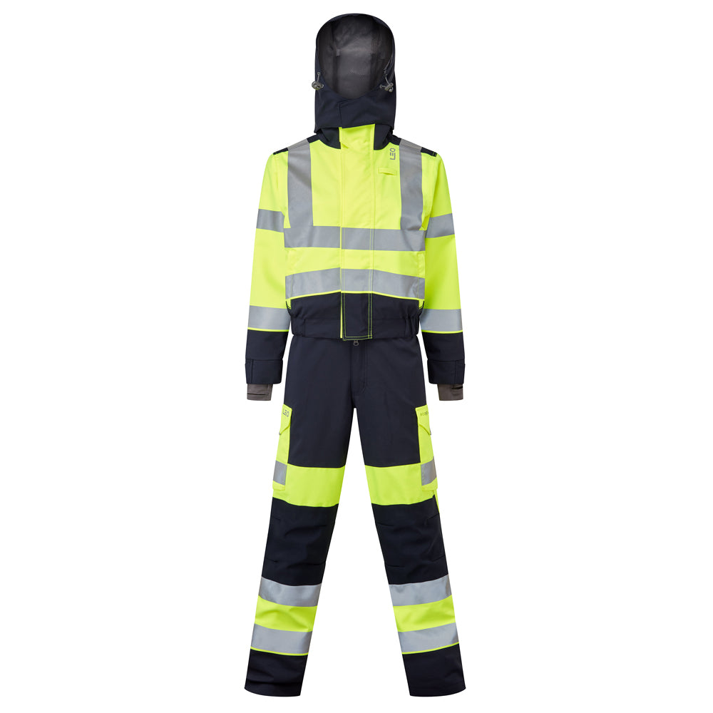 Leo HONEYCHURCH Women's Hi-Vis Yellow/Navy 2-Part Coverall CVL03-Y/NV-LEO