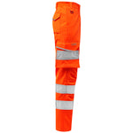 Leo BECKAMOOR Women's Hi-Vis Orange Stretch Cargo Trousers CL04-O-LEO
