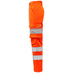 Leo BECKAMOOR Women's Hi-Vis Orange Stretch Cargo Trousers CL04-O-LEO