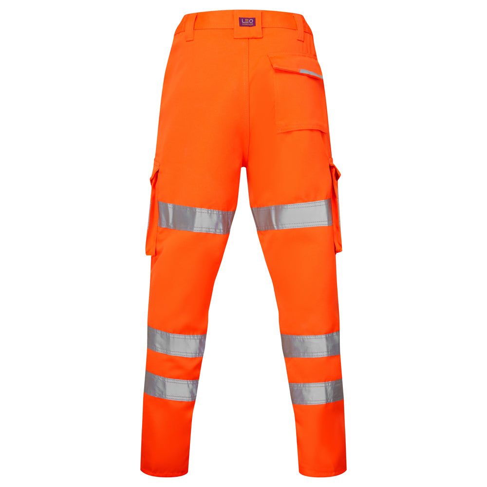 Leo PENNYMOOR Women's Hi-Vis Orange Cargo Trousers CL01-O-LEO
