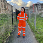 Leo HONEYCHURCH Women's Hi-Vis Orange 2-Part Coverall CVL03-O-LEO