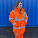 Leo CHERISTOW Hi-Vis Orange Waterproof Coat AL01-O-LEO