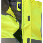 Leo CHIVENOR Hi-Vis Yellow Waterproof Bomber Jacket J01-Y-LEO