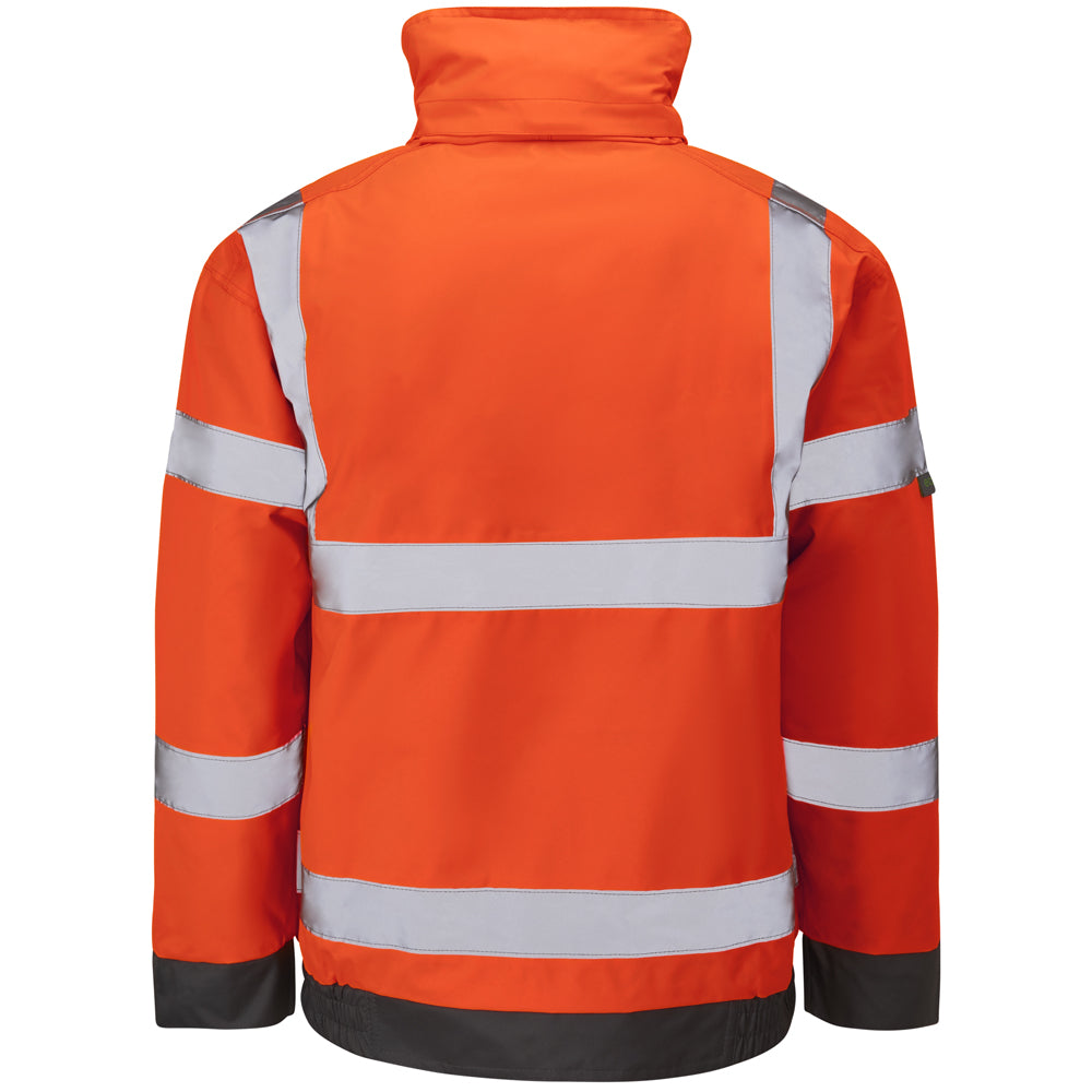 Leo CHIVENOR Hi-Vis Orange Waterproof Bomber Jacket J01-O-LEO