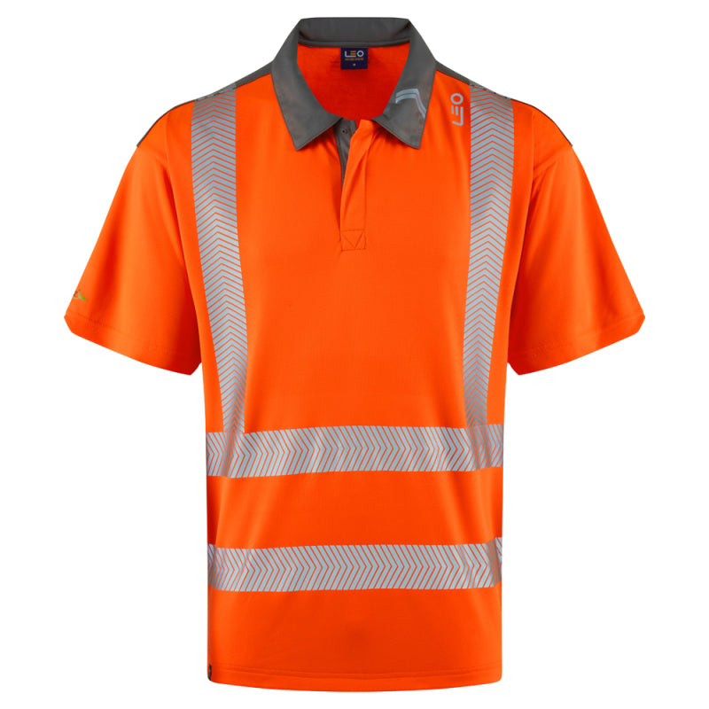 Leo TRIMSTONE Hi-Vis Orange Polo Shirt P12-O-LEO