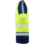 Leo FORDA Hi-Vis Yellow/Navy Print T-Shirt T16-Y/NP-LEO