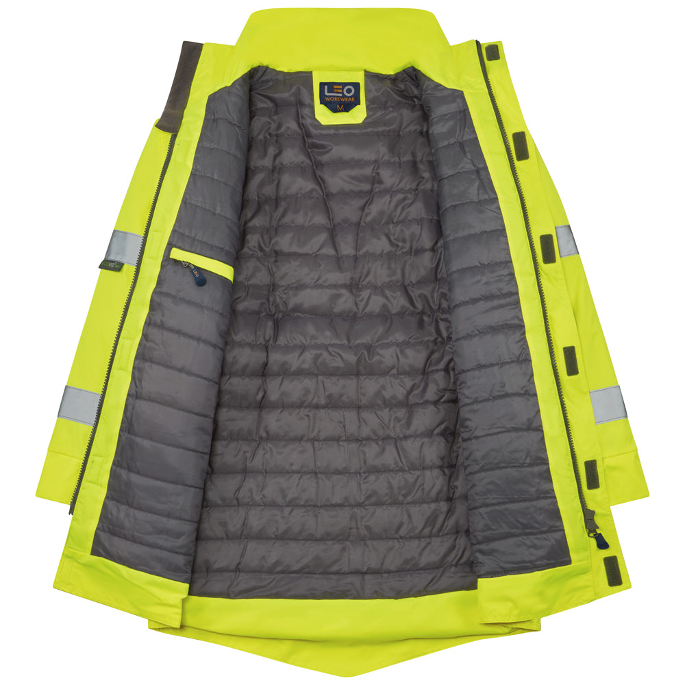 Leo PUTFORD Hi-Vis Yellow Waterproof Coat A02-Y-LEO