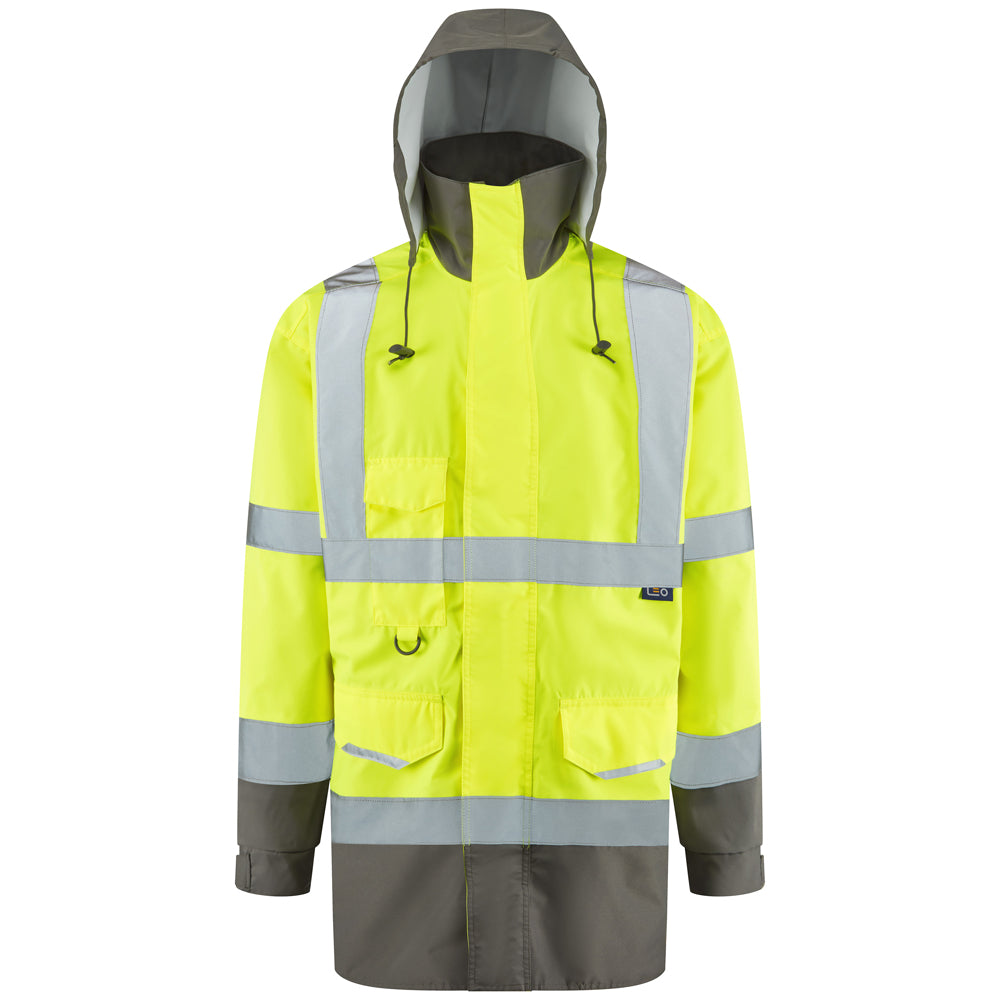 Leo TORRIDGE Hi-Vis Yellow Waterproof Coat A06-Y-LEO