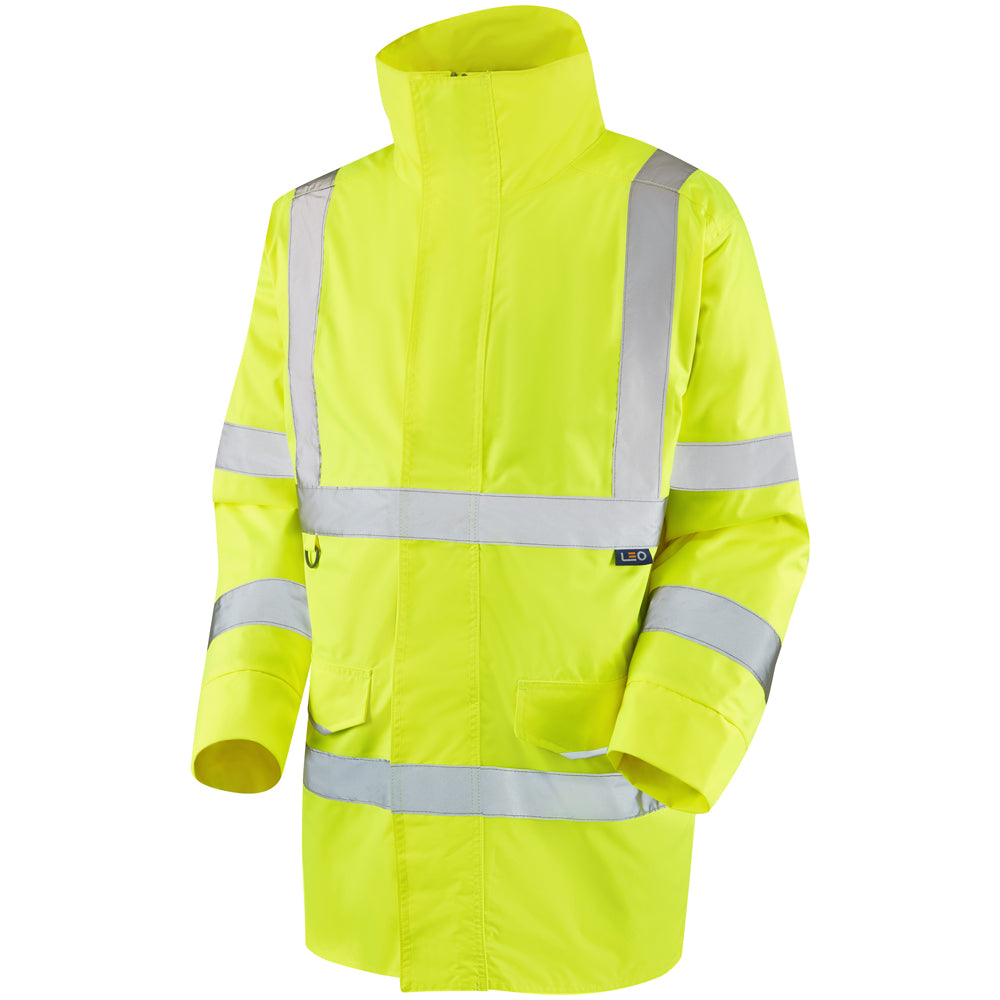 Leo TAWSTOCK Hi-Vis Yellow Waterproof Coat A01-Y-LEO