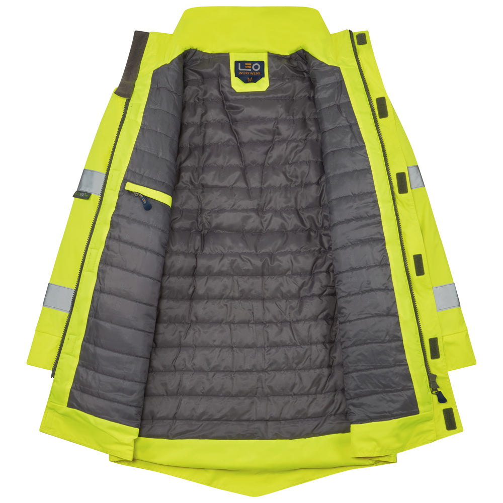 Leo TAWSTOCK Hi-Vis Yellow Waterproof Coat A01-Y-LEO