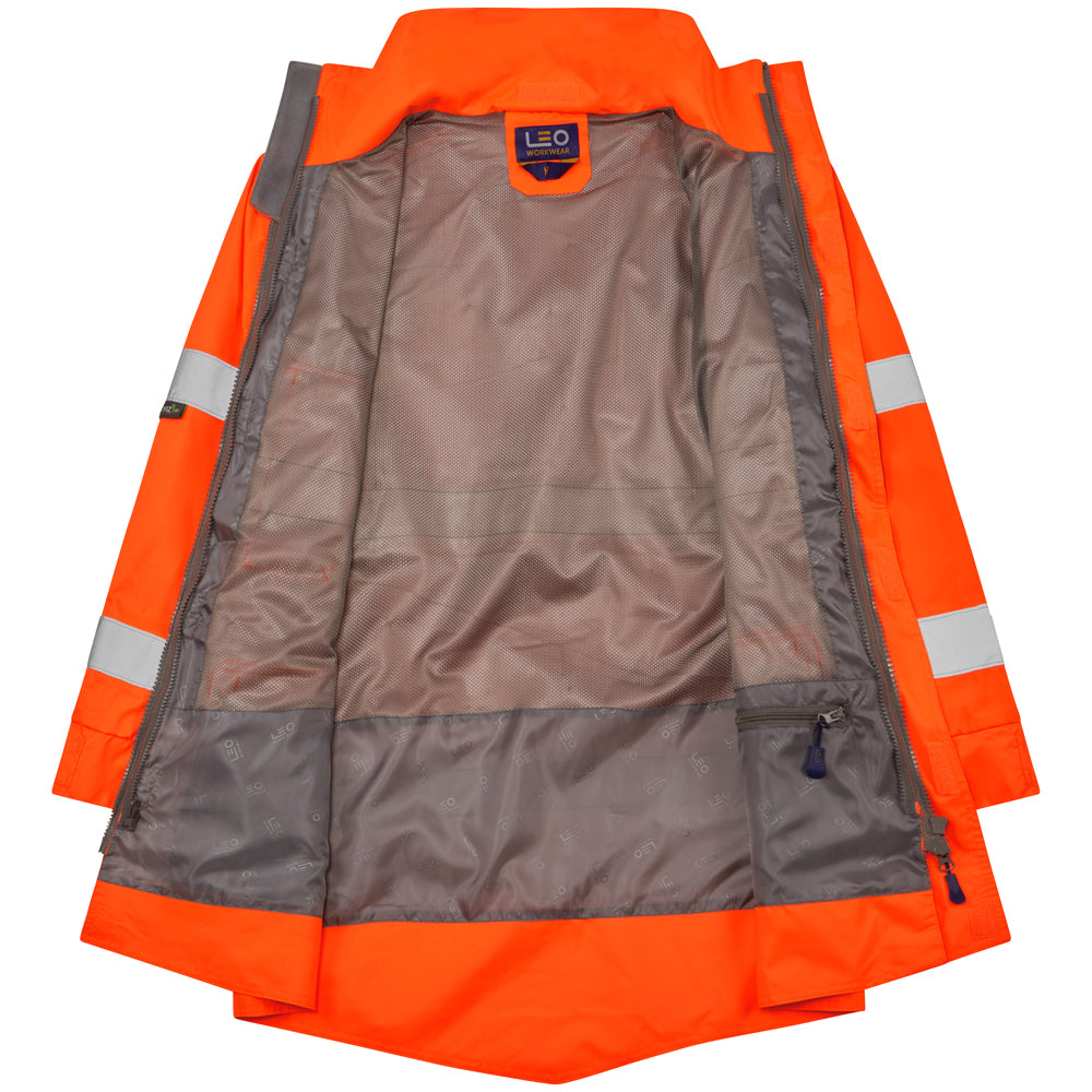 Leo TORRIDGE Hi-Vis Orange Waterproof Coat A06-O-LEO