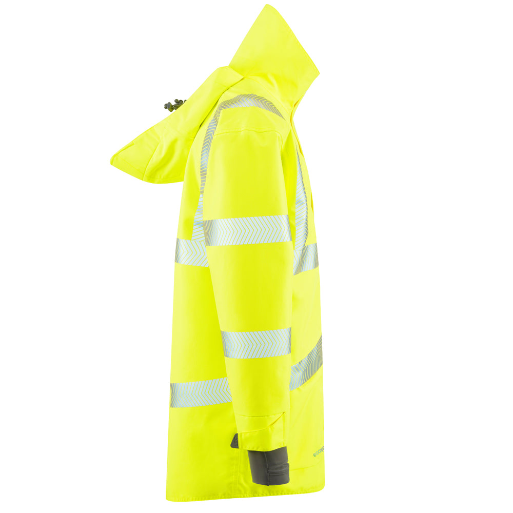 Leo CLOVELLY Hi-Vis Yellow Waterproof Coat A04-Y-LEO