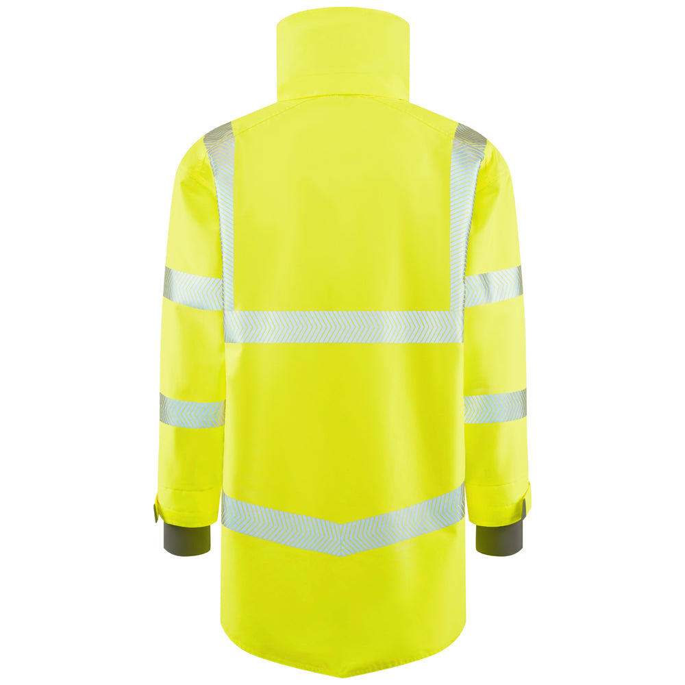 Leo CLOVELLY Hi-Vis Yellow Waterproof Coat A04-Y-LEO