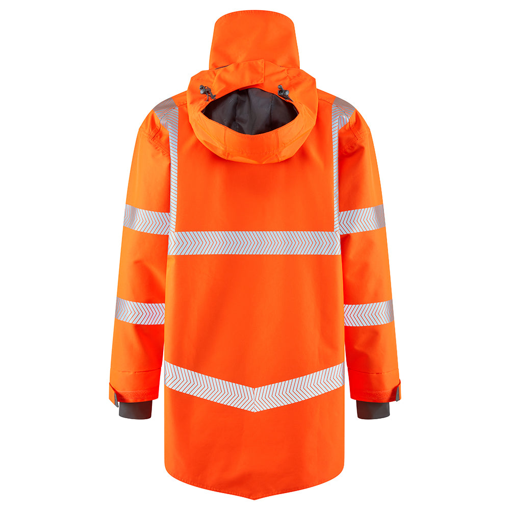 Leo CLOVELLY Hi-Vis Orange Waterproof Coat A04-O-LEO
