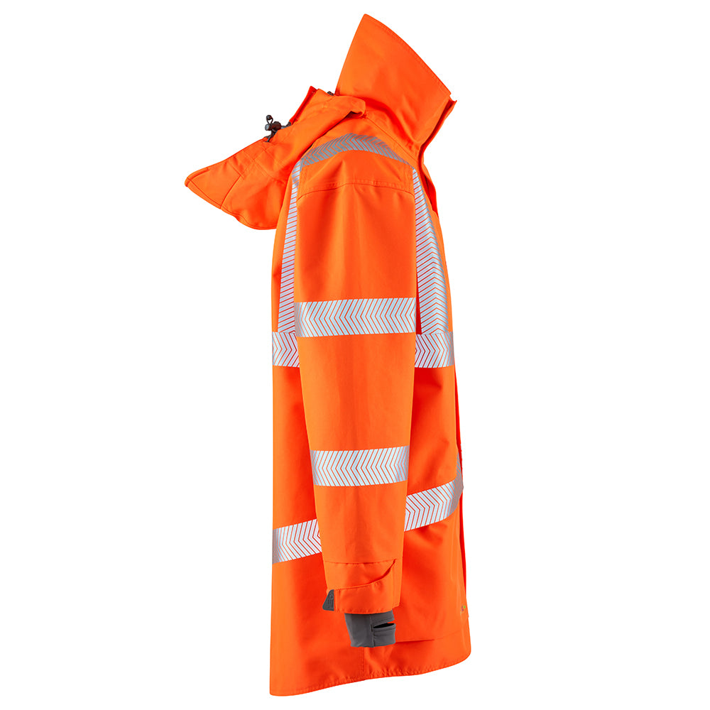Leo CLOVELLY Hi-Vis Orange Waterproof Coat A04-O-LEO