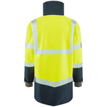Leo CLOVELLY Hi-Vis Yellow Navy Waterproof Coat A04-Y/NV-LEO