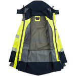 Leo CLOVELLY Hi-Vis Yellow Navy Waterproof Coat A04-Y/NV-LEO