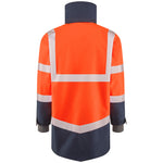 Leo CLOVELLY Hi-Vis Orange Navy Waterproof Coat A04-O/NV-LEO