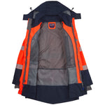 Leo CLOVELLY Hi-Vis Orange Navy Waterproof Coat A04-O/NV-LEO